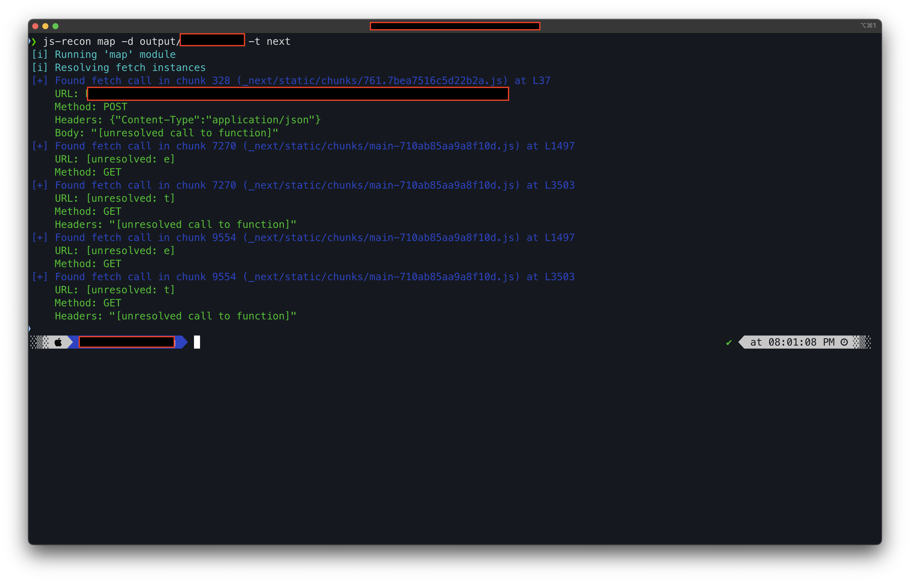 Map default output